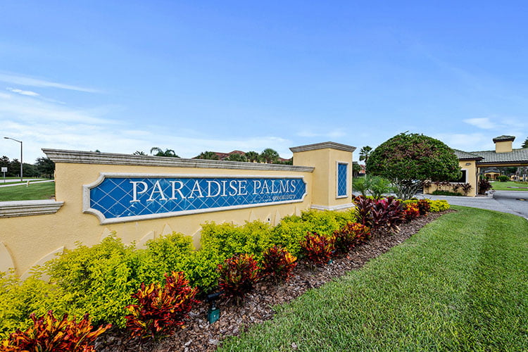 Resort Entrance to Paradise Palms