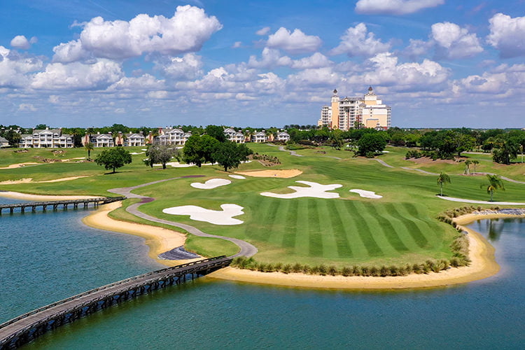 Arnold Palmer Golf Course with the Grande in the backdrop