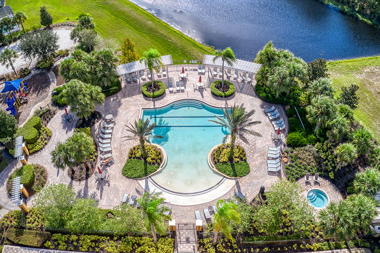 Watersong Resort Pool Aerial