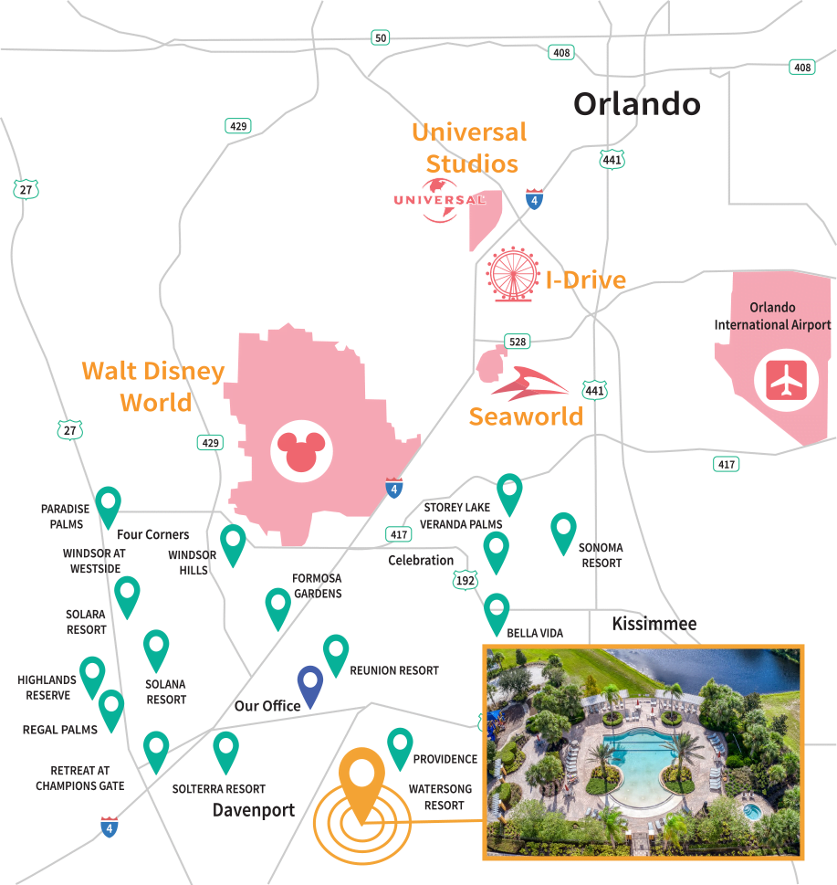 Watersong Resort Location Map